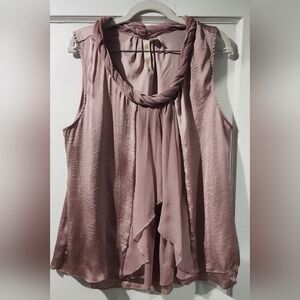 Adiva Mauve Sleeveless Blouse